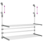 Tørkestativ For Balkong 89X25X(60-95) Cm Aluminium