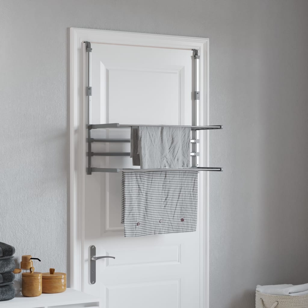 Tørkestativ For Balkong 89X25X(60-95) Cm Aluminium