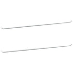 Gardinstenger 2 Stk Hvit Og Sølv 90-130 Cm Aluminium