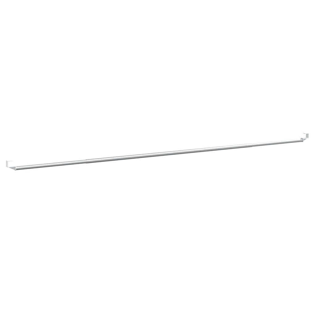 Gardinstenger 2 Stk Hvit Og Sølv 90-130 Cm Aluminium