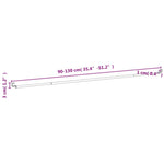 Gardinstenger 2 Stk Hvit Og Sølv 90-130 Cm Aluminium