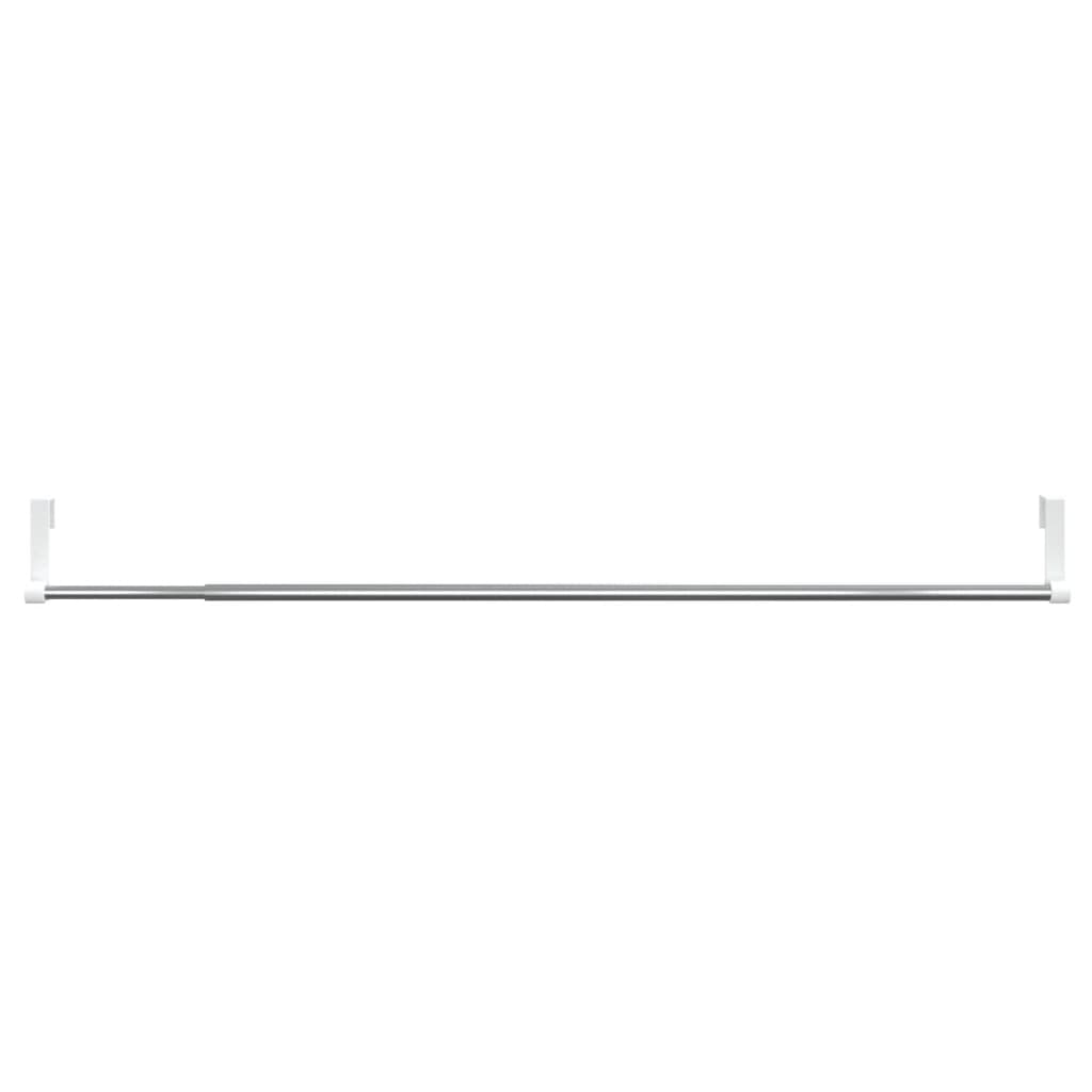 Gardinstenger 2 Stk Hvit Og Sølv 60-105 Cm Aluminium
