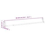 Gardinstenger 2 Stk Hvit Og Sølv 60-105 Cm Aluminium