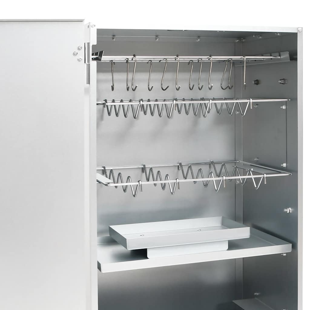 Røykgrill Med Treflis 44,5X29X83 Cm Galvanisert Stål