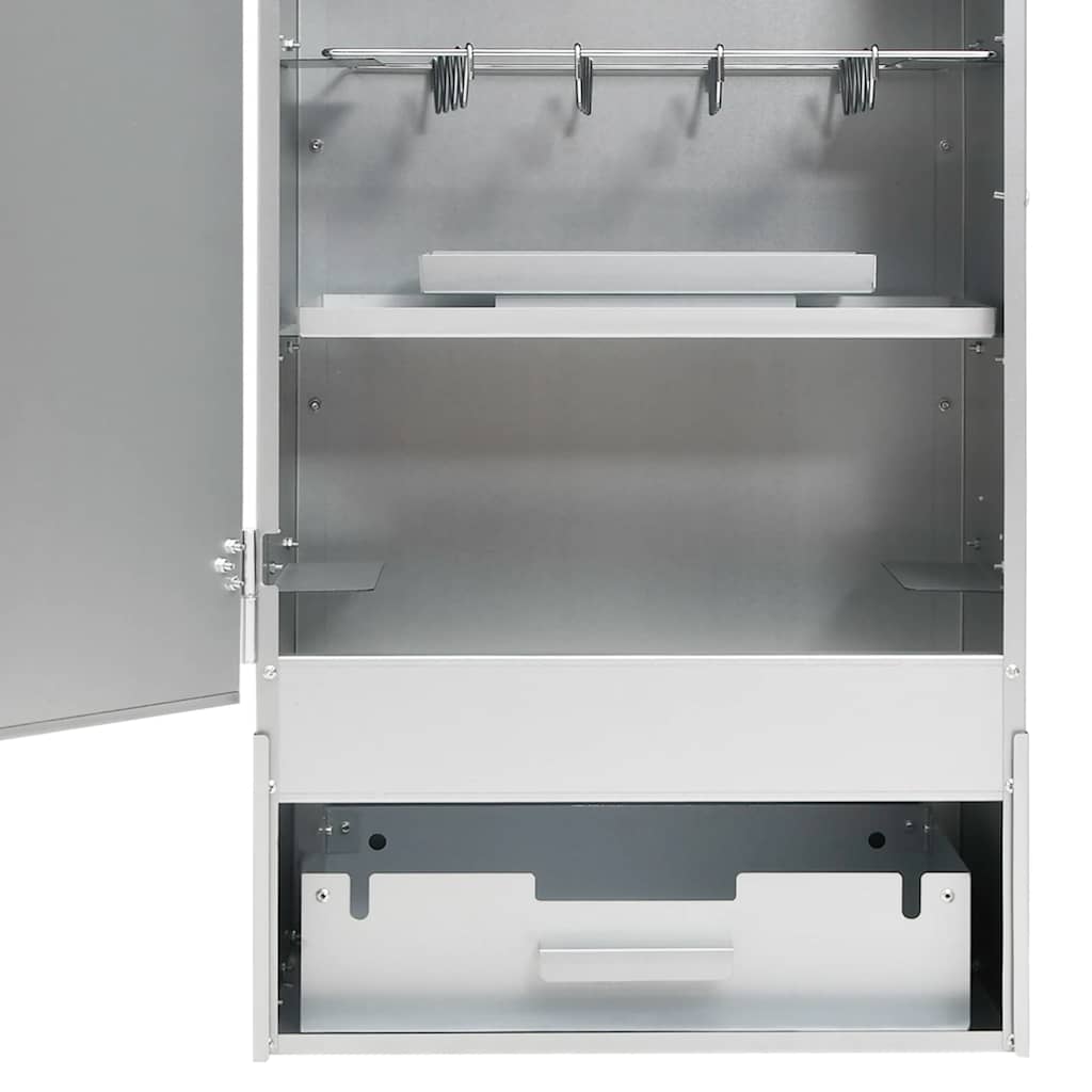 Røykgrill Med Treflis 44,5X29X83 Cm Galvanisert Stål