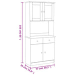 Highboard Alta 77X35X165 Cm Heltre Furu