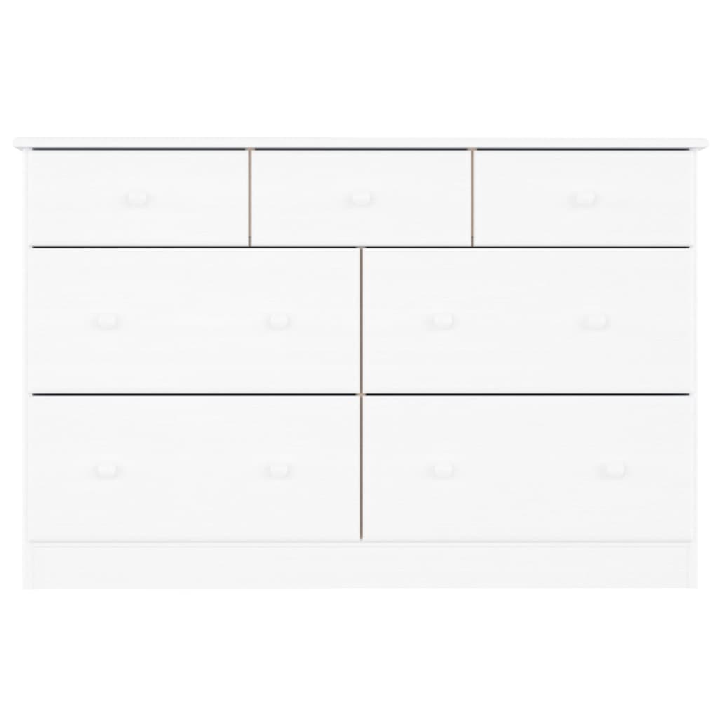 Kommode Alta Hvit 112X35X73 Cm Heltre Furu