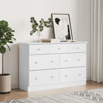 Kommode Alta Hvit 112X35X73 Cm Heltre Furu