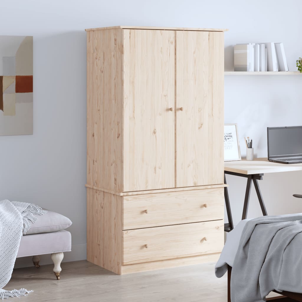 Garderobe Alta 90X55X170 Cm Heltre Furu