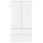 Garderobe Alta Hvit 90X55X170 Cm Heltre Furu