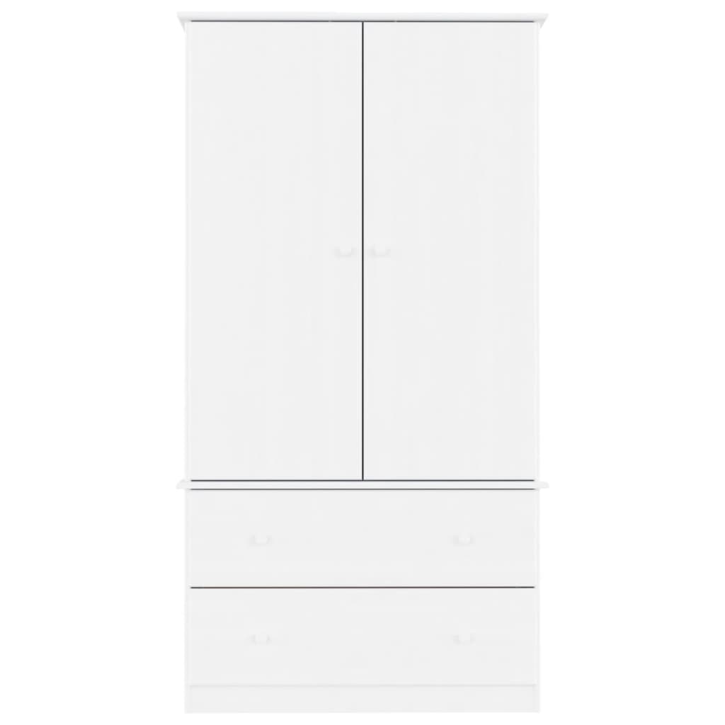 Garderobe Alta Hvit 90X55X170 Cm Heltre Furu