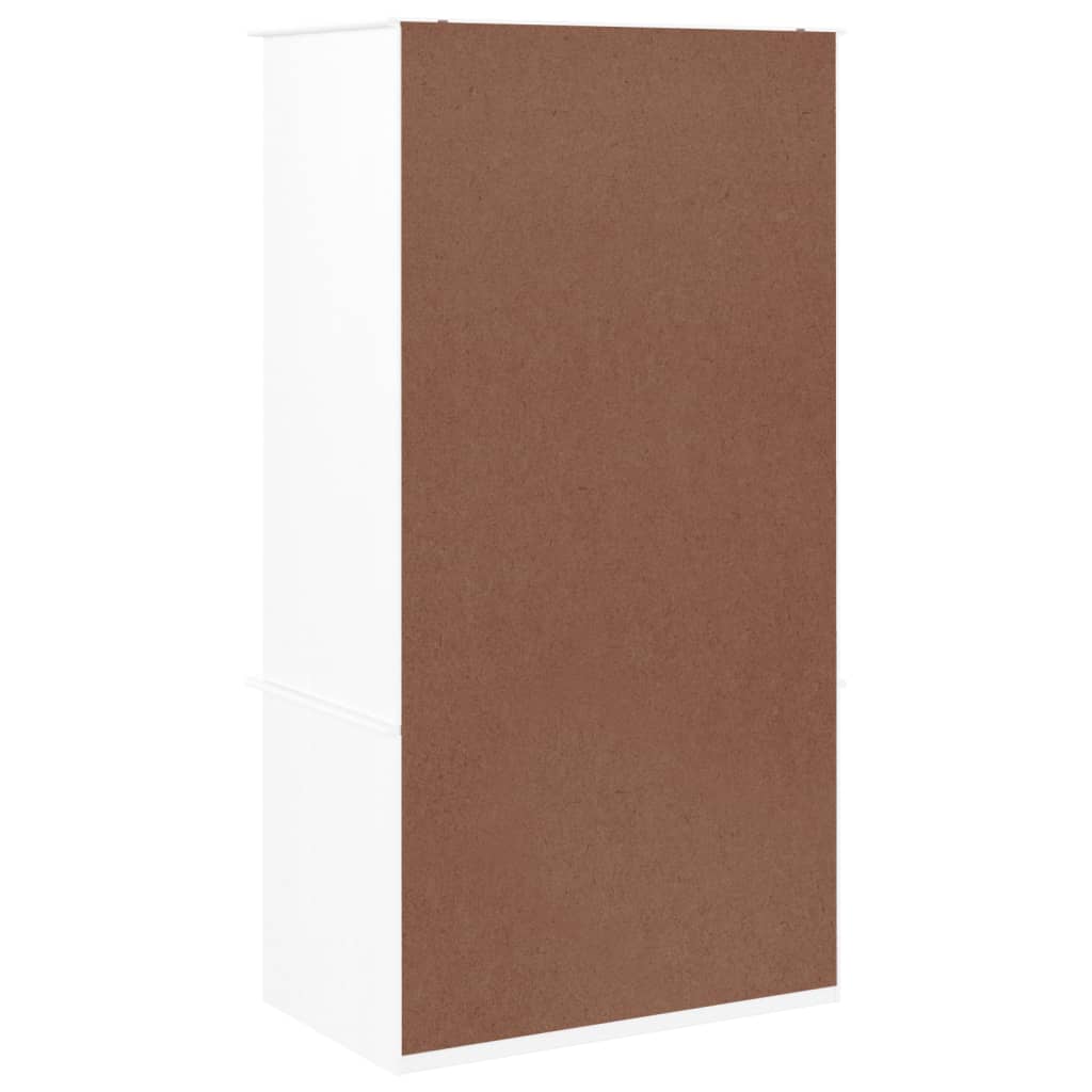 Garderobe Alta Hvit 90X55X170 Cm Heltre Furu