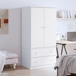 Garderobe Alta Hvit 90X55X170 Cm Heltre Furu