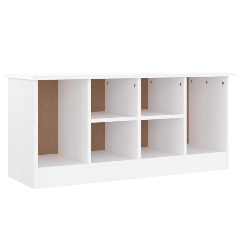 Skobenk Alta Hvit 100X35X45 Cm Heltre Furu