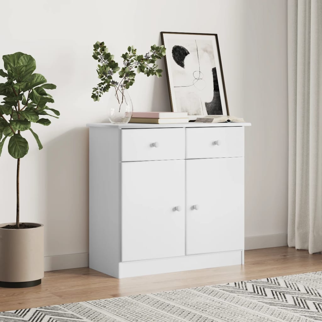 Skjenk Alta Hvit 77X35X73 Cm Heltre Furu