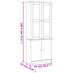 Vitrine Alta 77X35X186,5 Cm Heltre Furu
