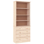 Bokhylle Med Skuffer Alta 77X35X186,5 Cm Heltre Furu