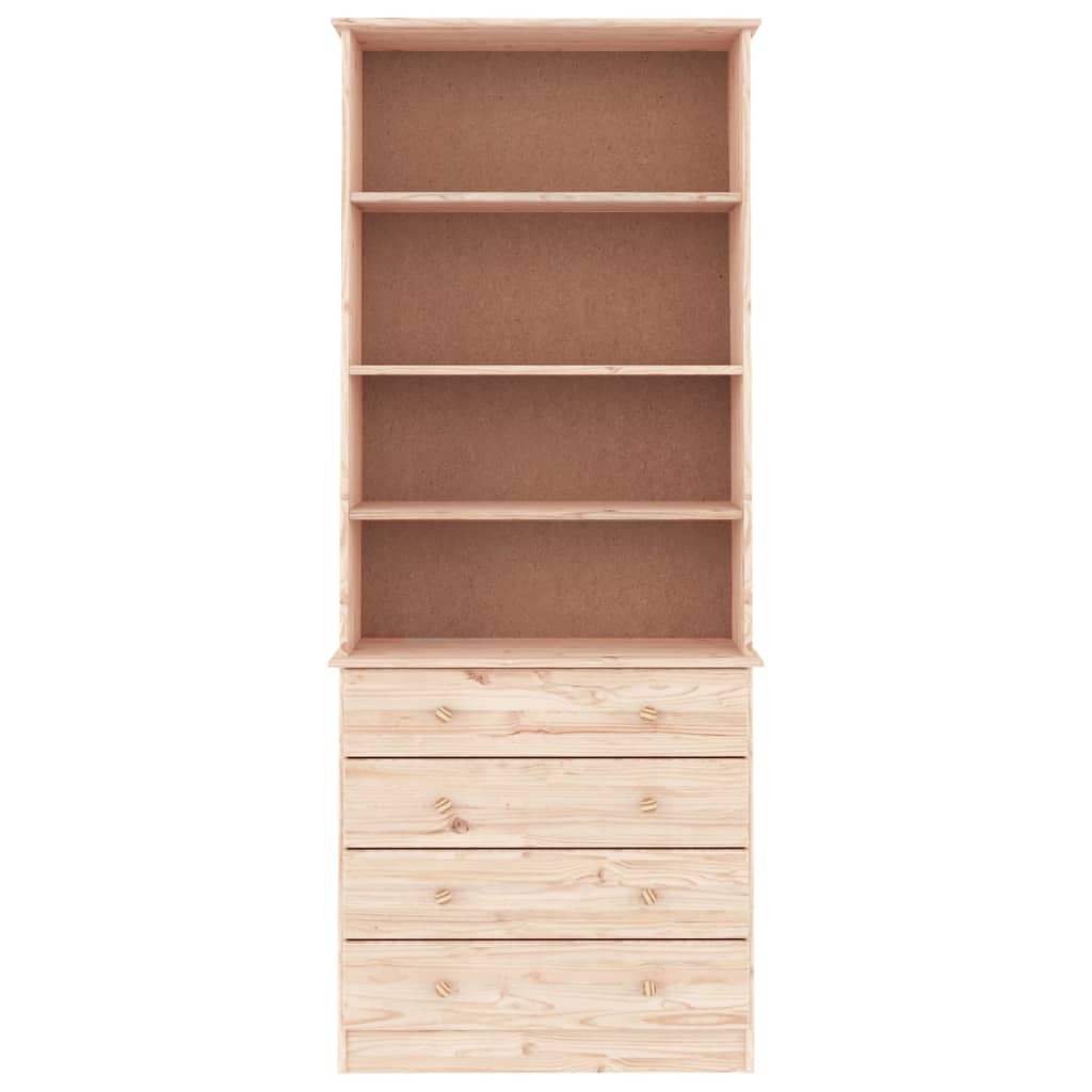 Bokhylle Med Skuffer Alta 77X35X186,5 Cm Heltre Furu