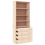 Bokhylle Med Skuffer Alta 77X35X186,5 Cm Heltre Furu