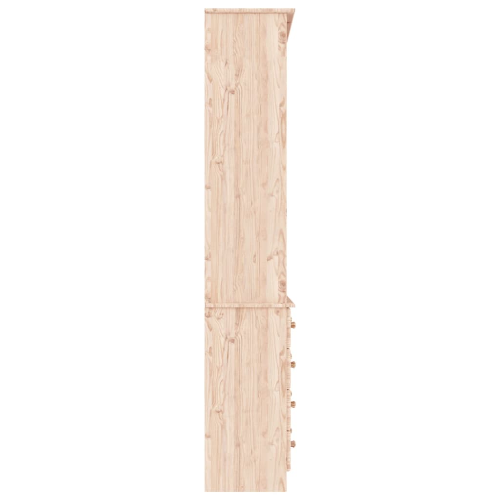 Bokhylle Med Skuffer Alta 77X35X186,5 Cm Heltre Furu