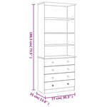 Bokhylle Med Skuffer Alta 77X35X186,5 Cm Heltre Furu