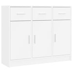 Skjenk Hvit 91X28X75 Cm Konstruert Tre