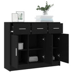 Skjenk Svart 91X28X75 Cm Konstruert Tre