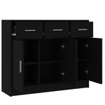 Skjenk Svart 91X28X75 Cm Konstruert Tre