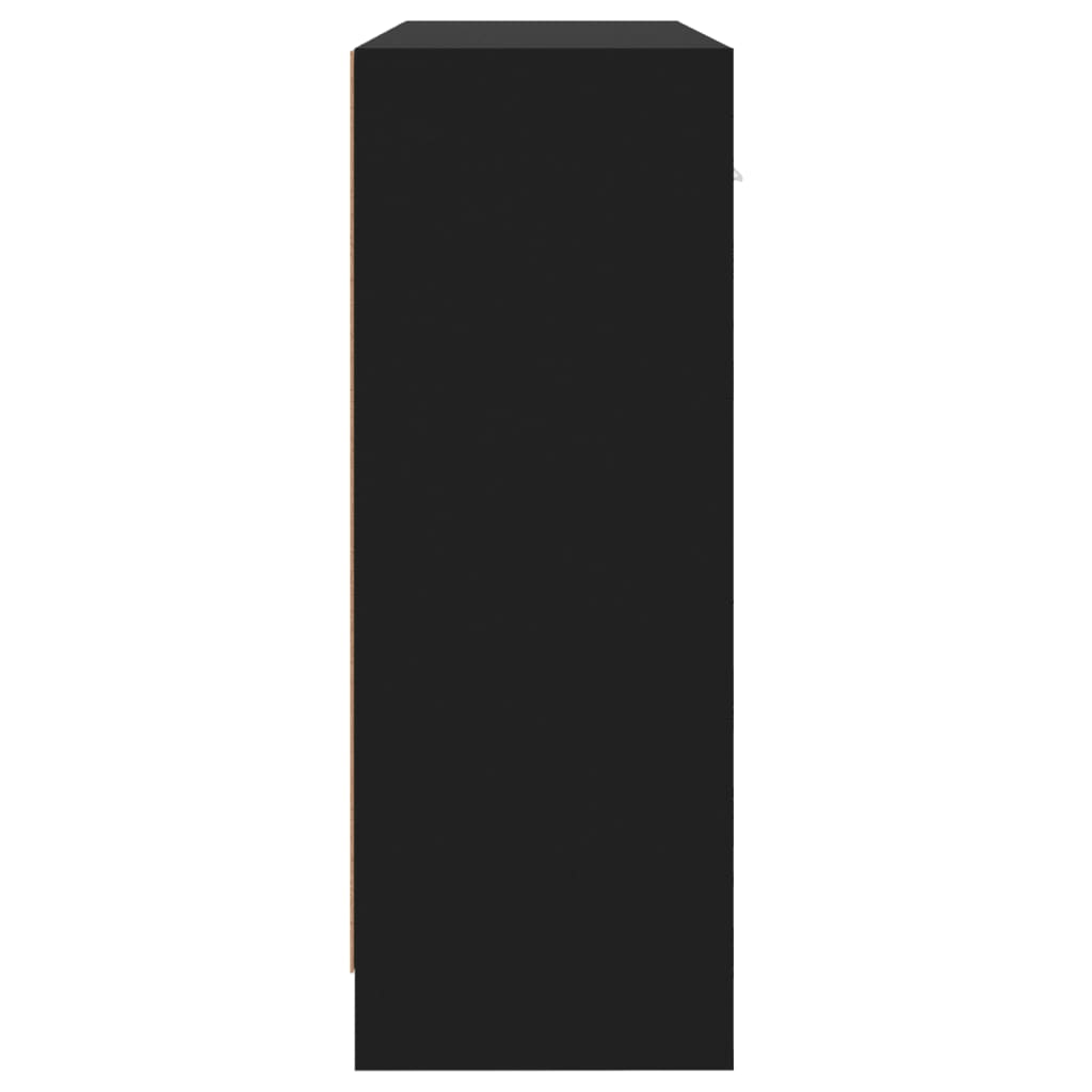 Skjenk Svart 91X28X75 Cm Konstruert Tre