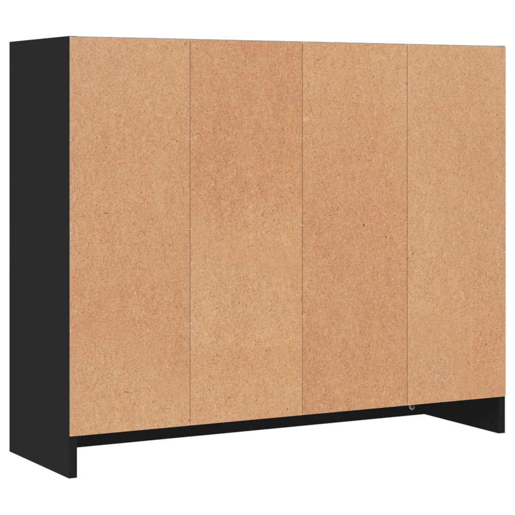 Skjenk Svart 91X28X75 Cm Konstruert Tre
