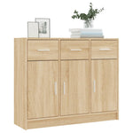 Skjenk Sonoma Eik 91X28X75 Cm Konstruert Tre
