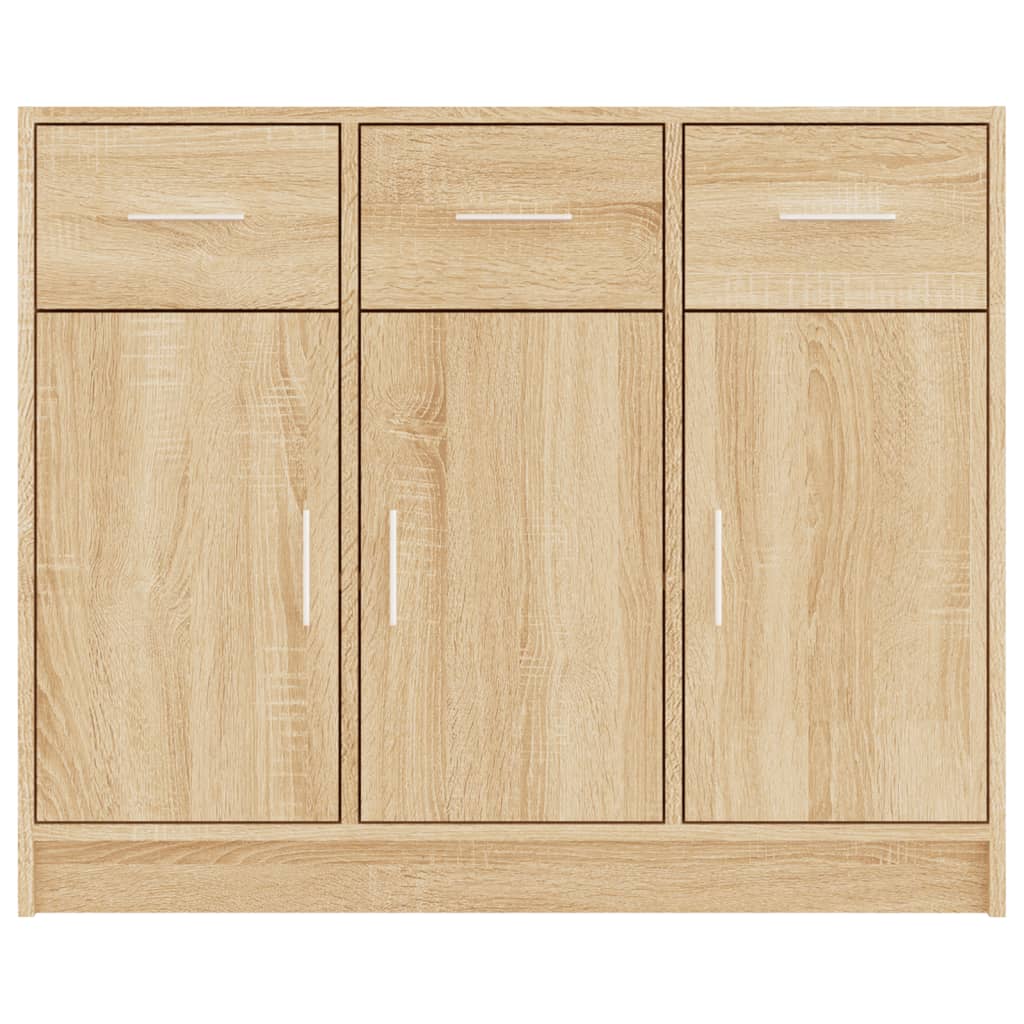 Skjenk Sonoma Eik 91X28X75 Cm Konstruert Tre