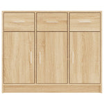 Skjenk Sonoma Eik 91X28X75 Cm Konstruert Tre