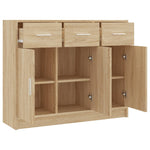 Skjenk Sonoma Eik 91X28X75 Cm Konstruert Tre