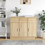 Skjenk Sonoma Eik 91X28X75 Cm Konstruert Tre