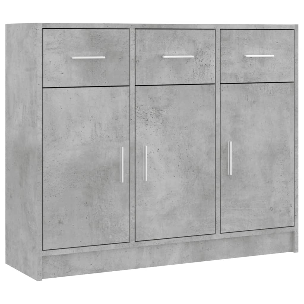 Skjenk Betonggrå 91X28X75 Cm Konstruert Tre