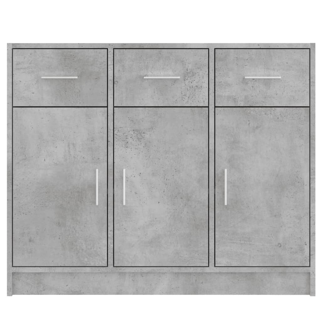Skjenk Betonggrå 91X28X75 Cm Konstruert Tre