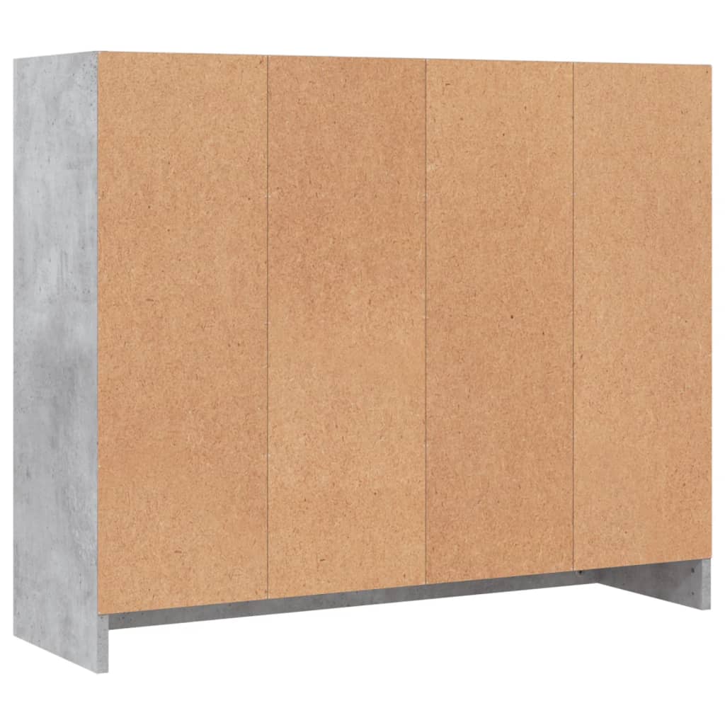 Skjenk Betonggrå 91X28X75 Cm Konstruert Tre