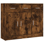 Skjenk Røkt Eik 91X28X75 Cm Konstruert Tre