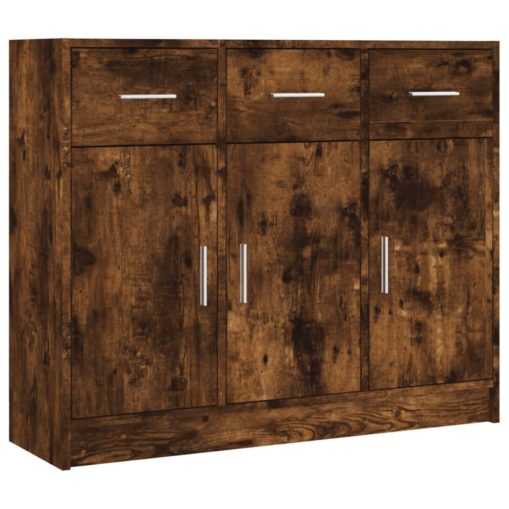 Skjenk Røkt Eik 91X28X75 Cm Konstruert Tre