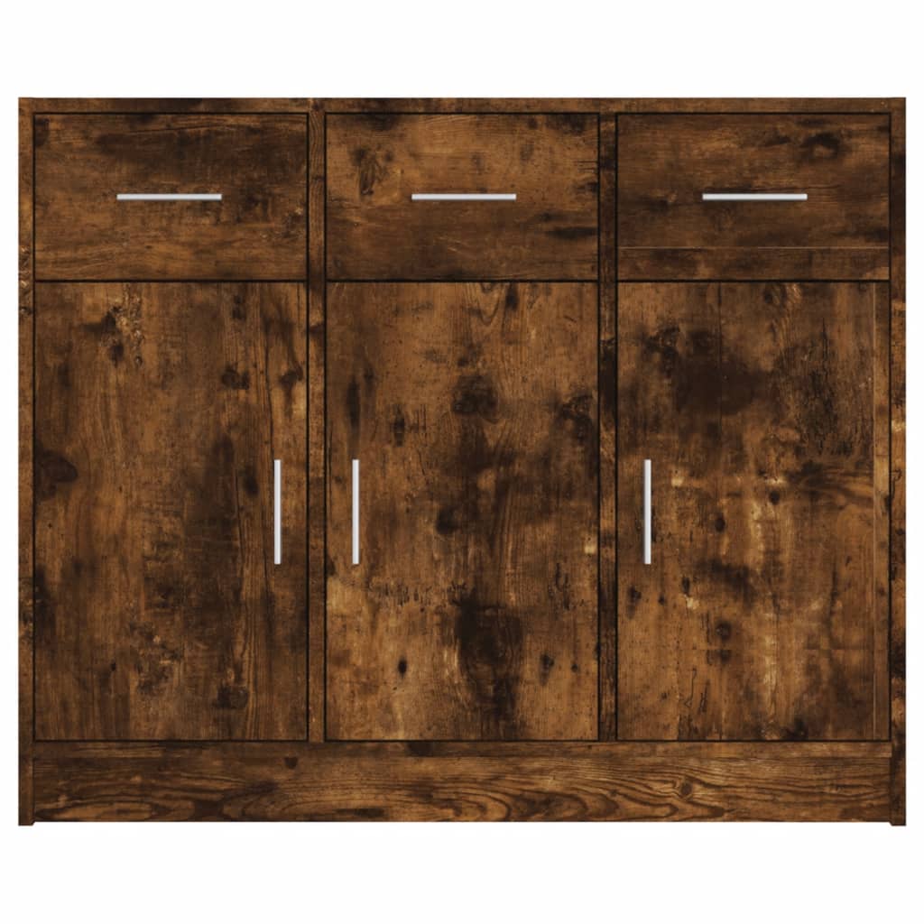 Skjenk Røkt Eik 91X28X75 Cm Konstruert Tre