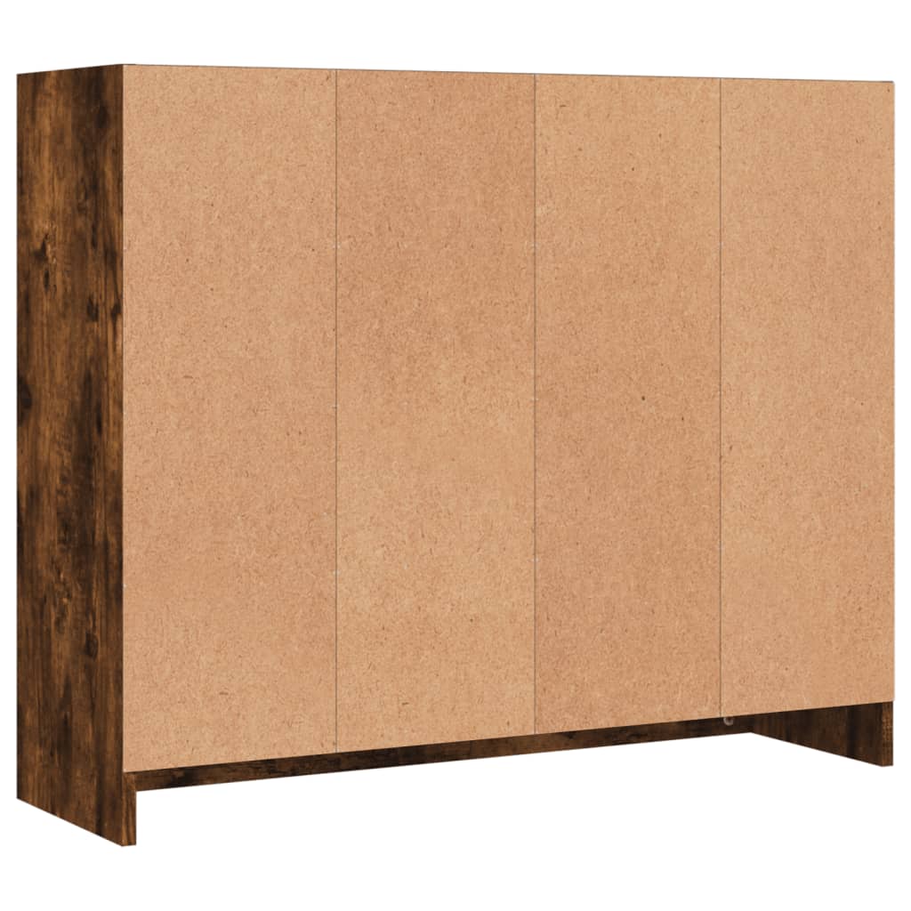 Skjenk Røkt Eik 91X28X75 Cm Konstruert Tre
