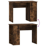 Skrivebord Røkt Eik 100X55X75 Cm Konstruert Tre