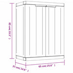 Oppbevaringsskap For Hage Svart 65X37X85 Cm Pp