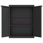 Oppbevaringsskap For Hage Svart 65X37X85 Cm Pp