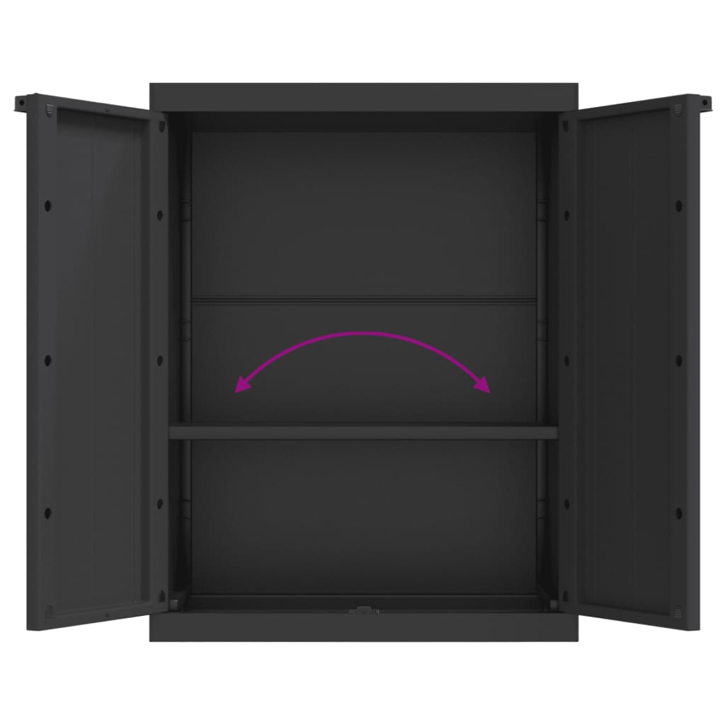 Oppbevaringsskap For Hage Svart 65X37X85 Cm Pp