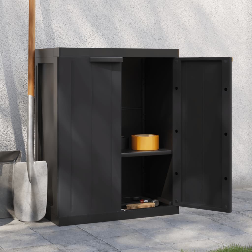 Oppbevaringsskap For Hage Svart 65X37X85 Cm Pp
