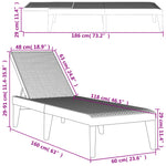 Solseng Antrasitt 186X60X29 Cm Pp