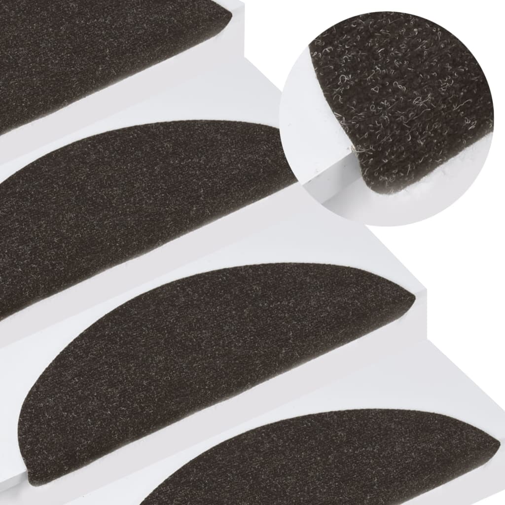 Selvklebende Trappematter 10 Stk Svart 65X22,5X3,5 Cm
