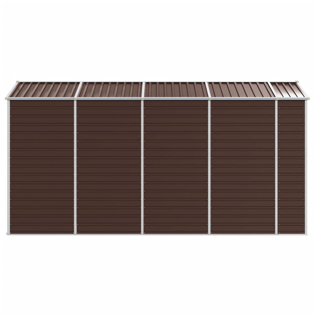 Hageskur Brun 191X385X198 Cm Galvanisert Stål